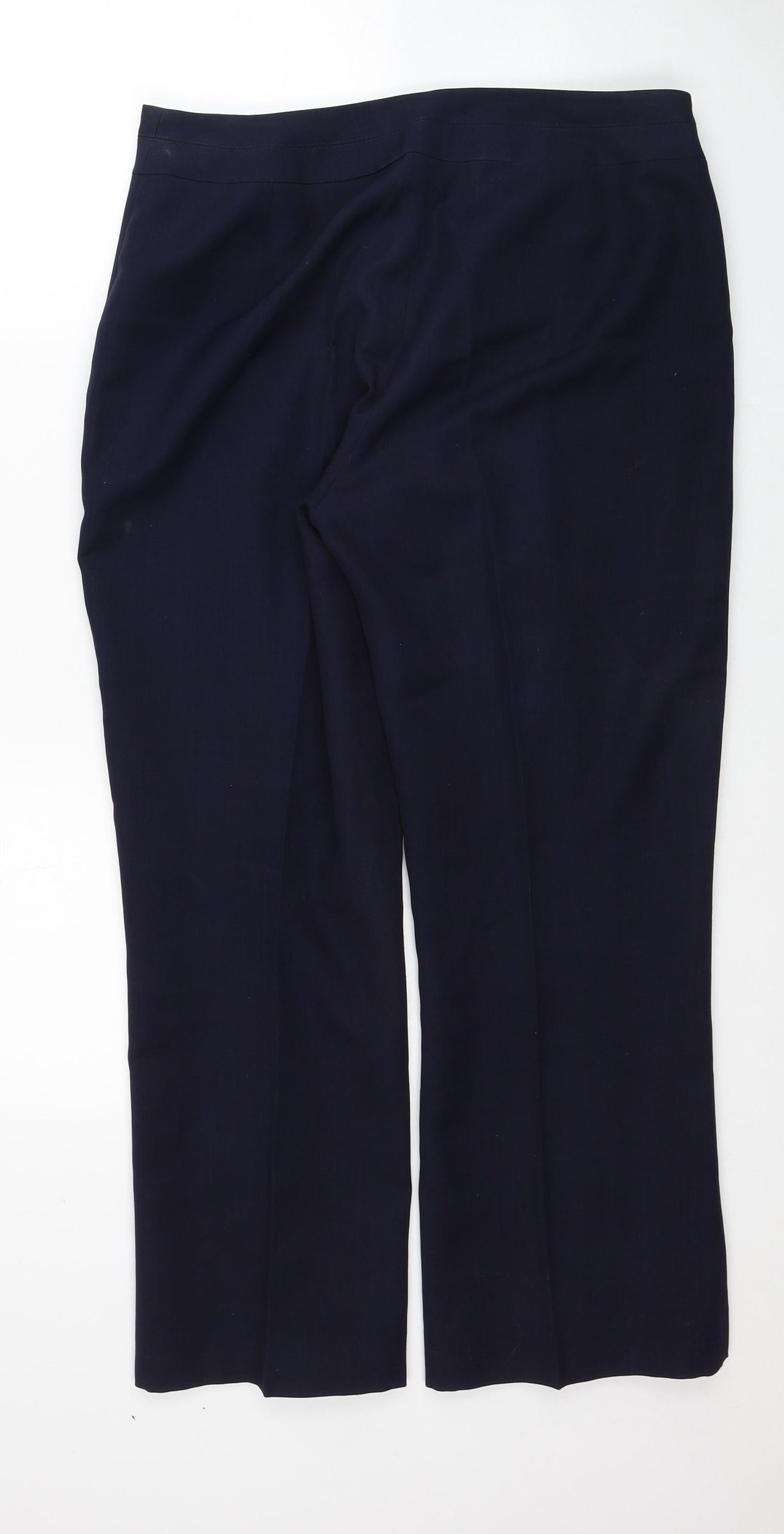 Womens UK Size 14 Berkertex Regular Fit Dress Pants Blue Trousers