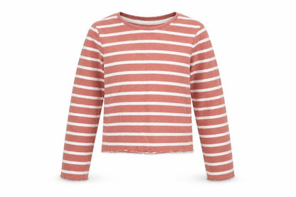 Nutmeg Boys Pink Round Neck Striped Cotton Pullover Jumper Size 11-12 Years Pullover