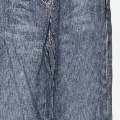 Monsoon Boys Blue Cotton Bootcut Jeans Size 7-8 Years Regular Zip