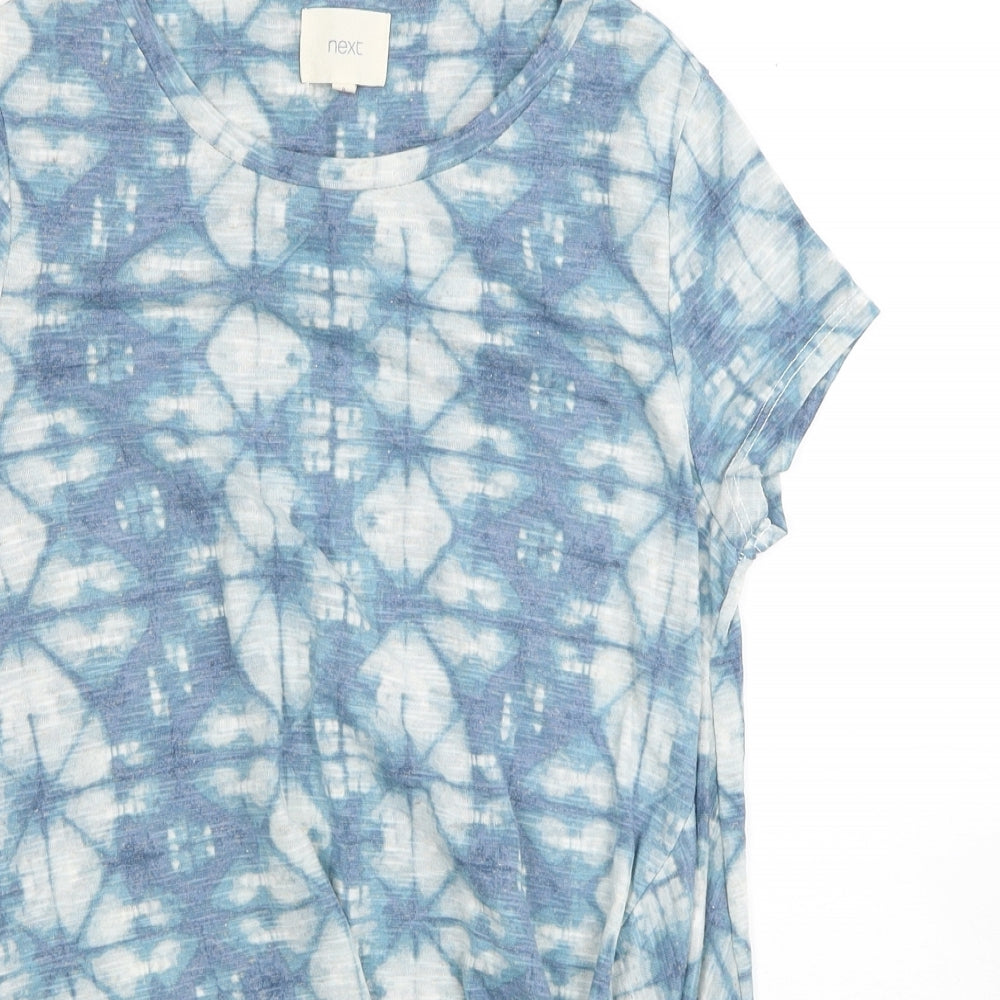 Womens UK Size 8 NEXT Blue Tunic T-Shirt