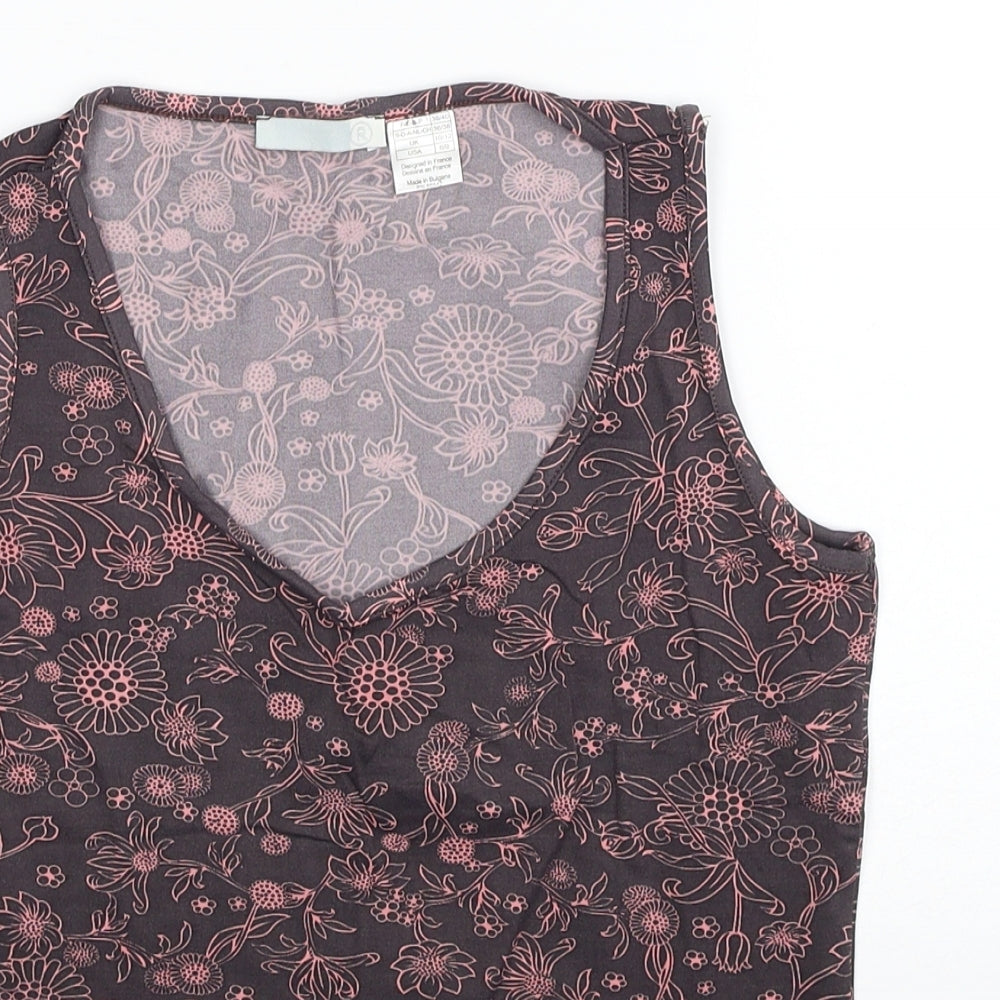 Womens UK Size 10 Preworn Multicoloured Basic Tank