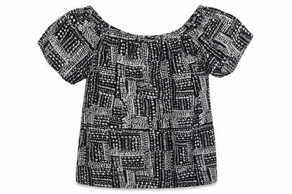 Womens UK Size 12 Papaya Black Basic Blouse