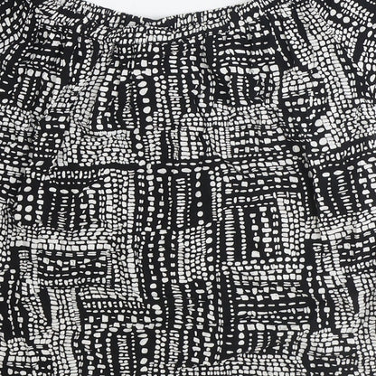 Womens UK Size 12 Papaya Black Basic Blouse