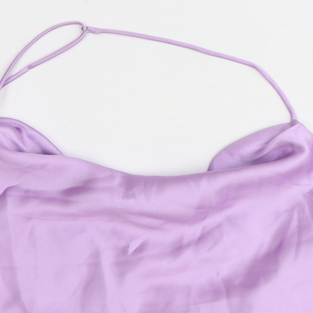 Womens UK Size 2XL Zara Purple Cropped Tank