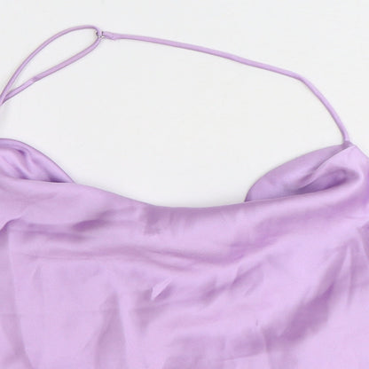 Womens UK Size 2XL Zara Purple Cropped Tank
