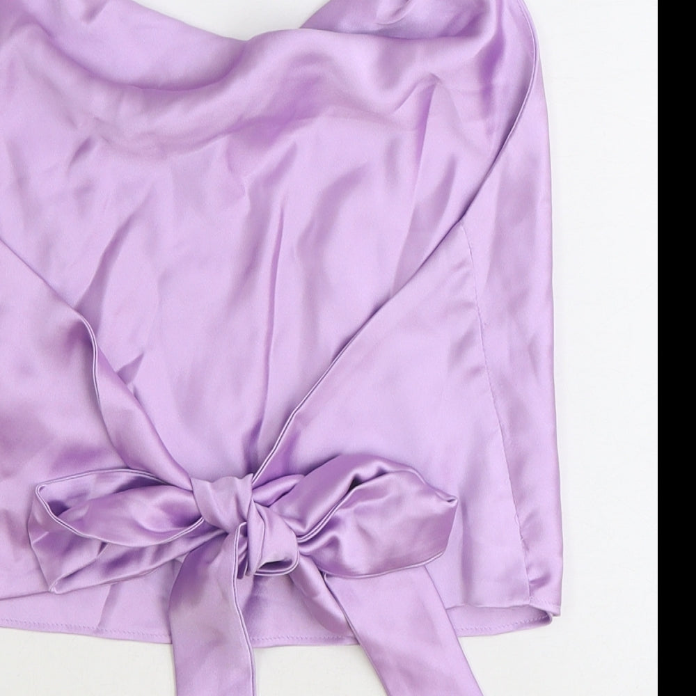 Womens UK Size 2XL Zara Purple Cropped Tank