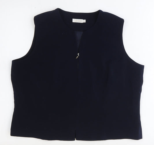 Lakeland Womens Blue Polyester Cropped Tank Size 18 V-Neck