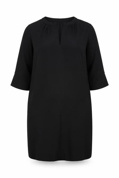 Marks and Spencer Womens Black Polyester Sheath Size 14 V-Neck Pullover