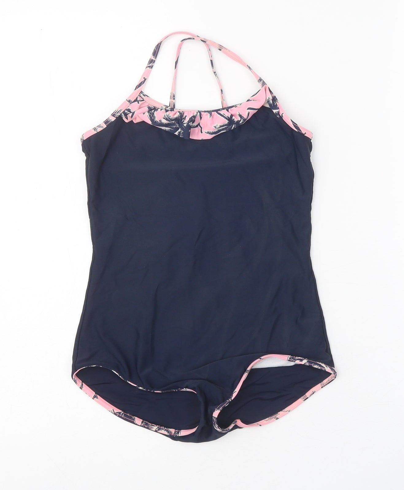 George Girls Blue Nylon Bodysuit One-Piece Size 10-11 Years Pullover - Swimsuit