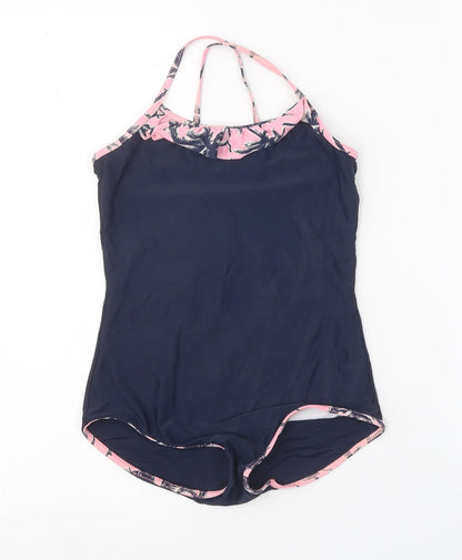 George Girls Blue Nylon Bodysuit One-Piece Size 10-11 Years Pullover - Swimsuit