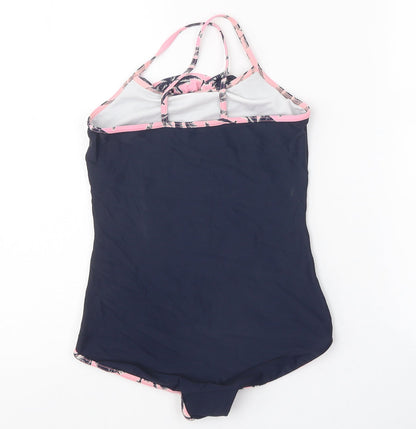 George Girls Blue Nylon Bodysuit One-Piece Size 10-11 Years Pullover - Swimsuit