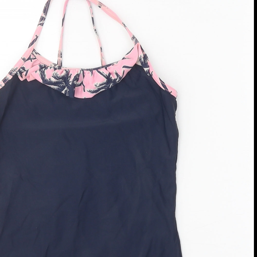 George Girls Blue Nylon Bodysuit One-Piece Size 10-11 Years Pullover - Swimsuit