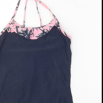 George Girls Blue Nylon Bodysuit One-Piece Size 10-11 Years Pullover - Swimsuit