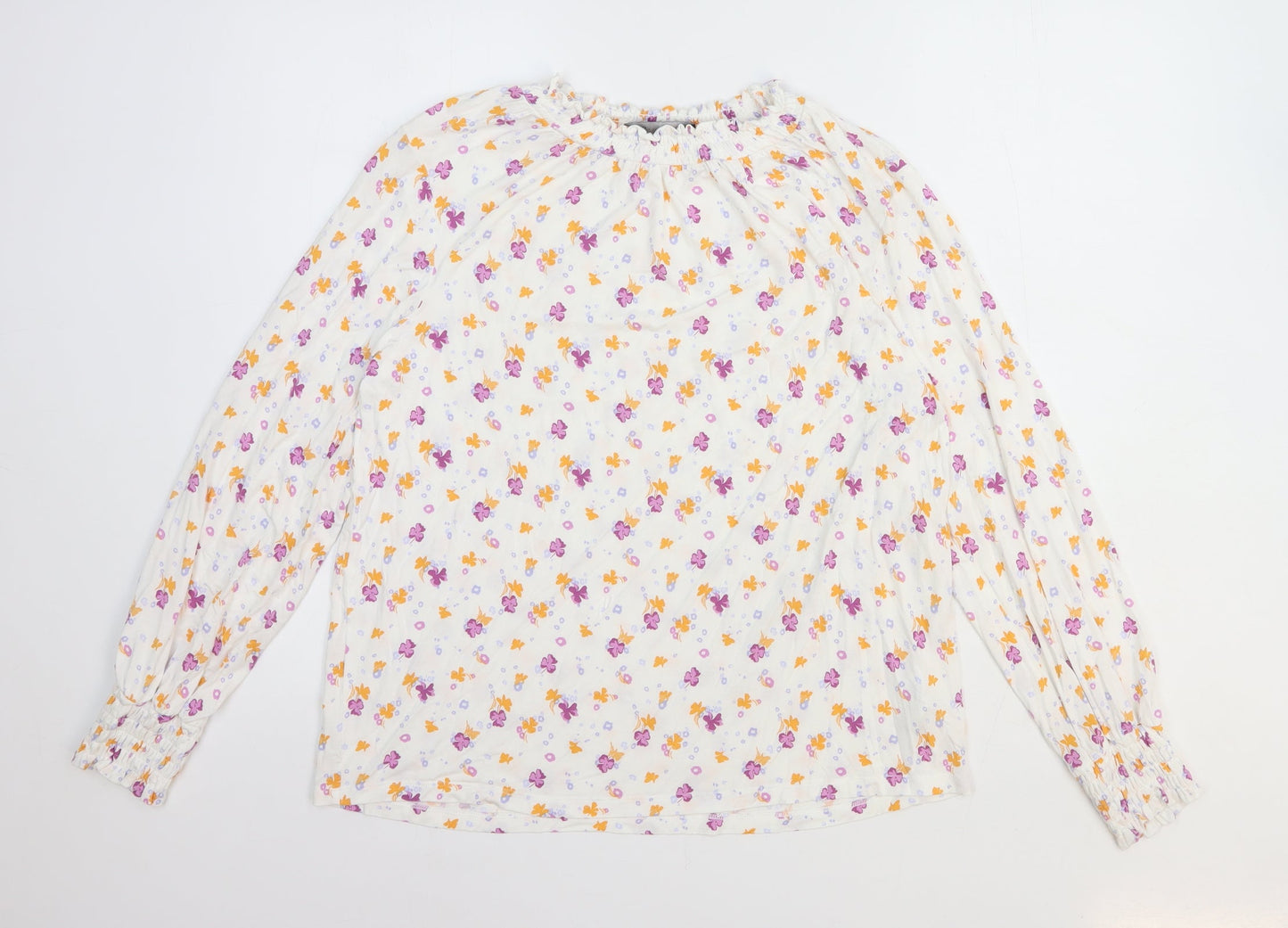 Womens UK Size 14 Marks and Spencer White Basic Blouse