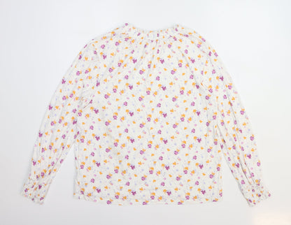 Womens UK Size 14 Marks and Spencer White Basic Blouse
