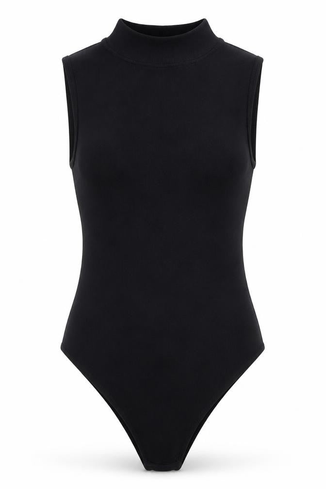 Primark Womens Black Nylon Bodysuit One-Piece Size 8 Snap