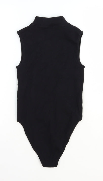 Primark Womens Black Nylon Bodysuit One-Piece Size 8 Snap