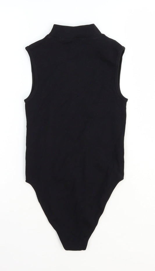 Primark Womens Black Nylon Bodysuit One-Piece Size 8 Snap