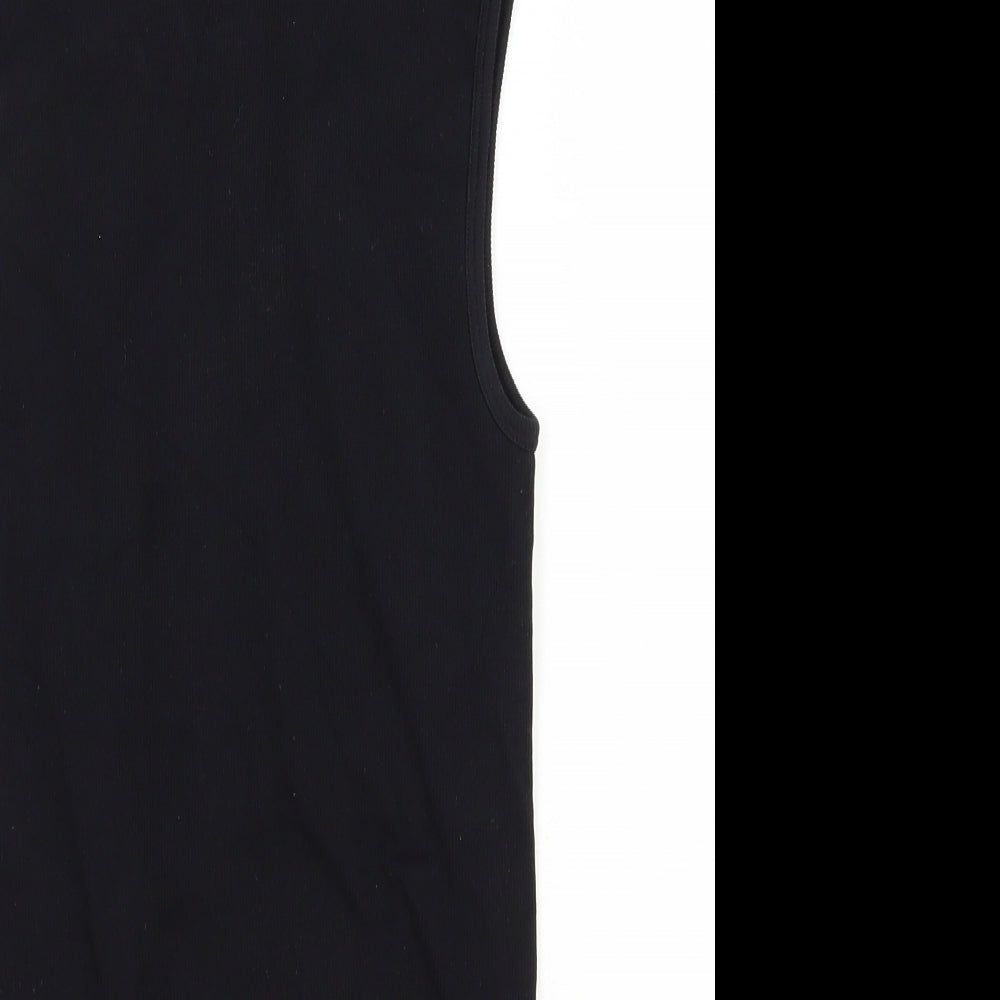 Primark Womens Black Nylon Bodysuit One-Piece Size 8 Snap