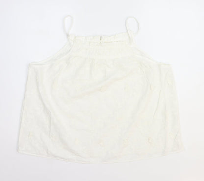 Womens UK Size 20 Per Una White Basic Tank