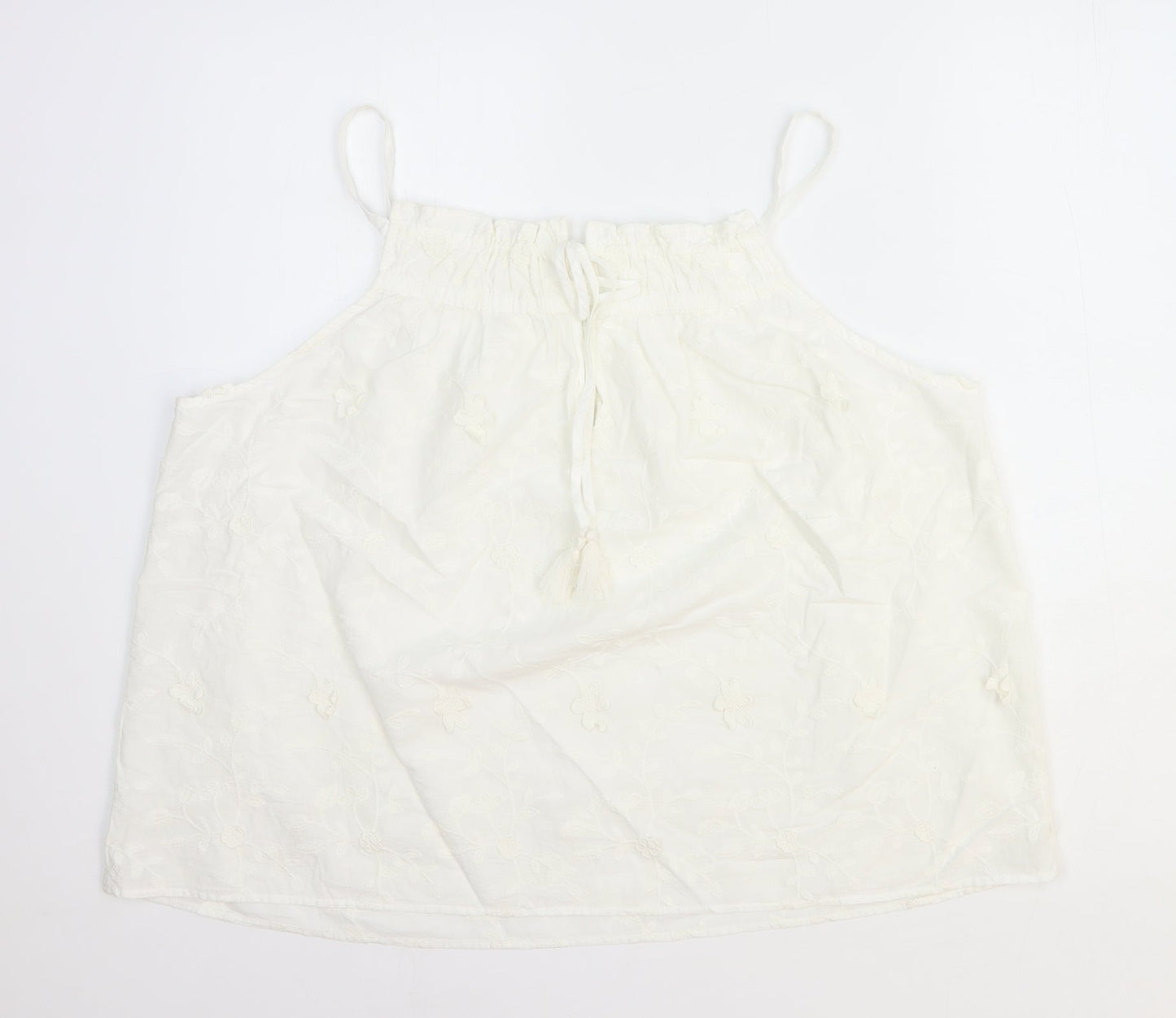 Womens UK Size 20 Per Una White Basic Tank