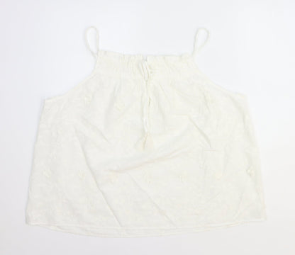Womens UK Size 20 Per Una White Basic Tank