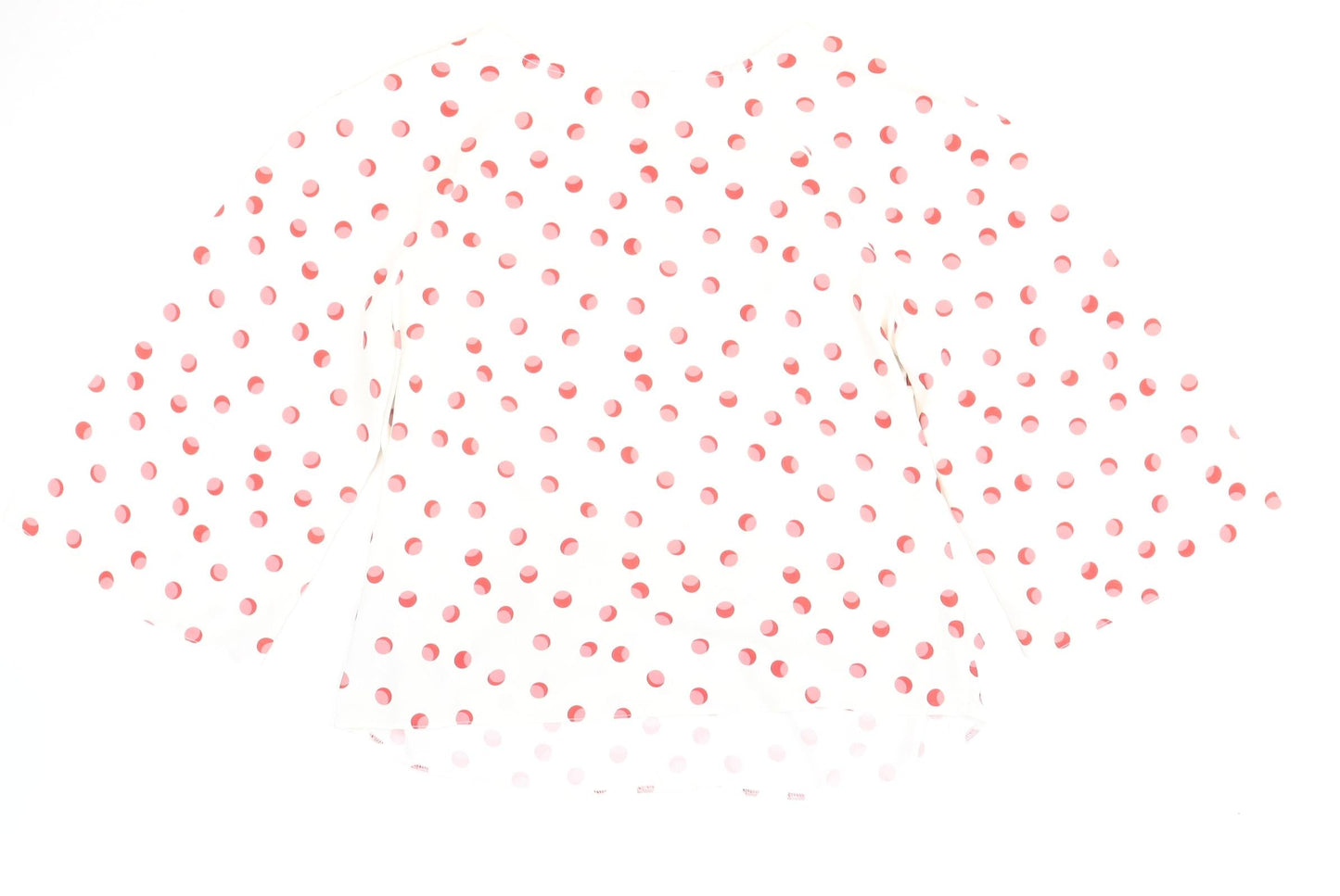 Miss Selfridge Womens White Geometric Polyester Basic Blouse Size 10 Round Neck