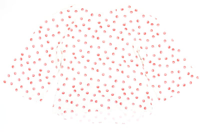 Miss Selfridge Womens White Geometric Polyester Basic Blouse Size 10 Round Neck