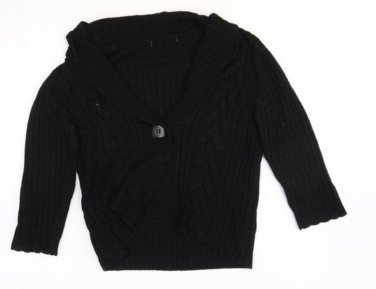 Womens UK Size L M&Co Black Cardigan Jumper