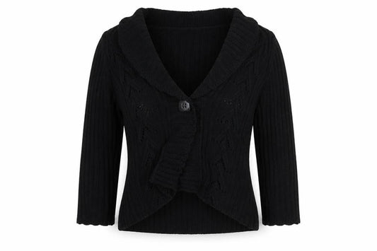 Womens UK Size L M&Co Black Cardigan Jumper