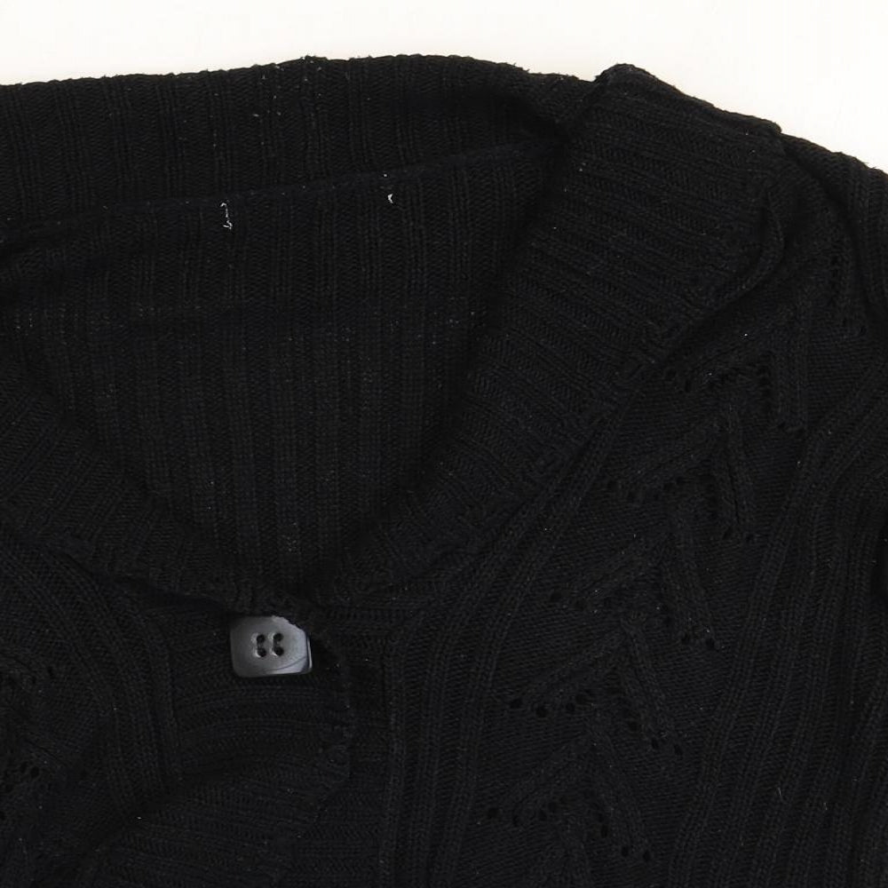 Womens UK Size L M&Co Black Cardigan Jumper