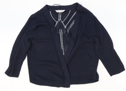 Womens UK Size 14 BHS Blue Cardigan Jumper