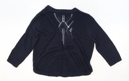 Womens UK Size 14 BHS Blue Cardigan Jumper
