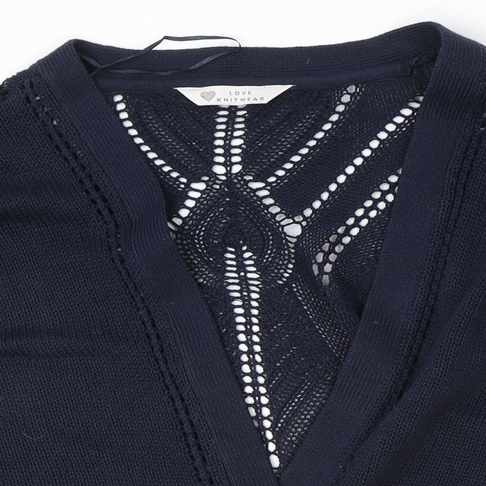 Womens UK Size 14 BHS Blue Cardigan Jumper
