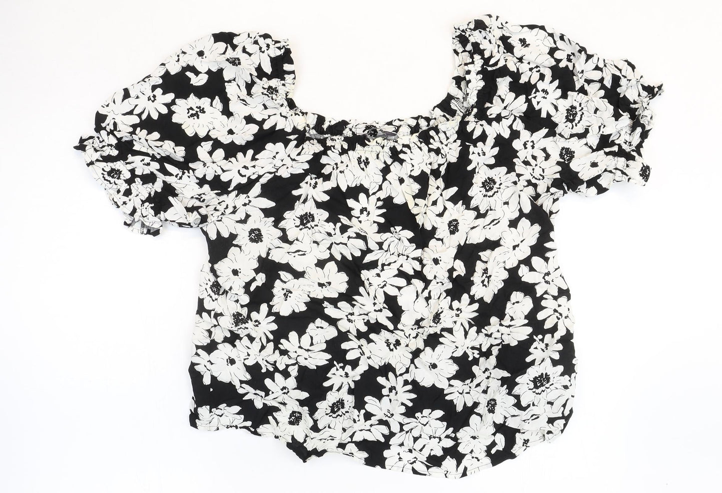 Womens UK Size 14 Marks and Spencer Black Basic Blouse