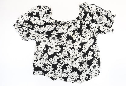 Womens UK Size 14 Marks and Spencer Black Basic Blouse