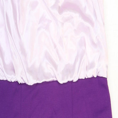 Minuet petite Womens Purple Polyacrylate Fibre Shift Size 12 Round Neck Zip