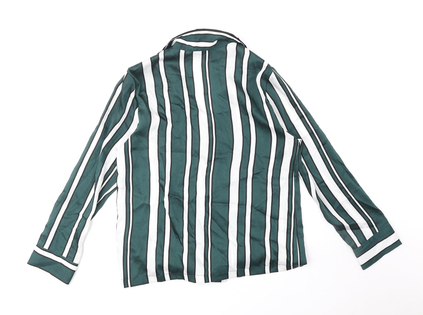 Womens UK Size 8 Topshop Green Basic Button-Up