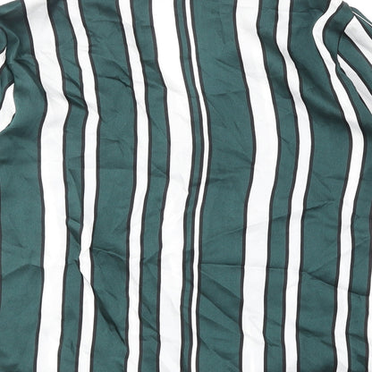 Womens UK Size 8 Topshop Green Basic Button-Up
