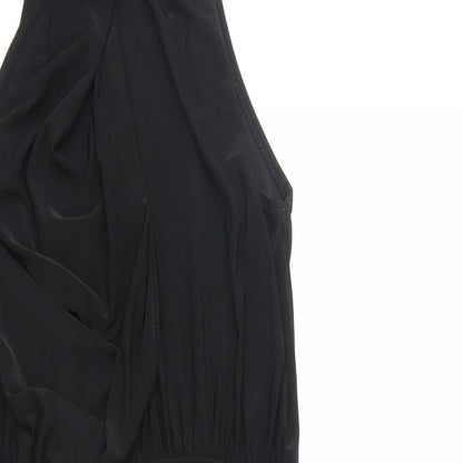 Boohoo Womens Black Polyester Bodycon Size S Round Neck Pullover