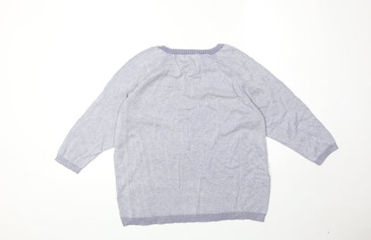 Womens UK Size 12 Marks and Spencer Blue Pullover Jumper