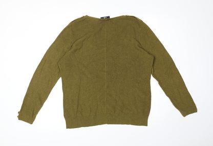 Womens UK Size M Wallis Green Pullover Jumper