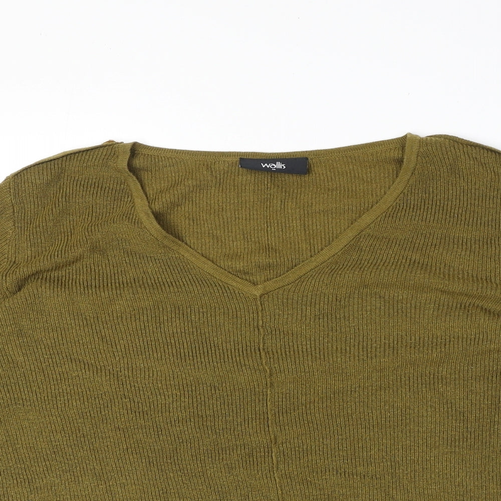 Womens UK Size M Wallis Green Pullover Jumper