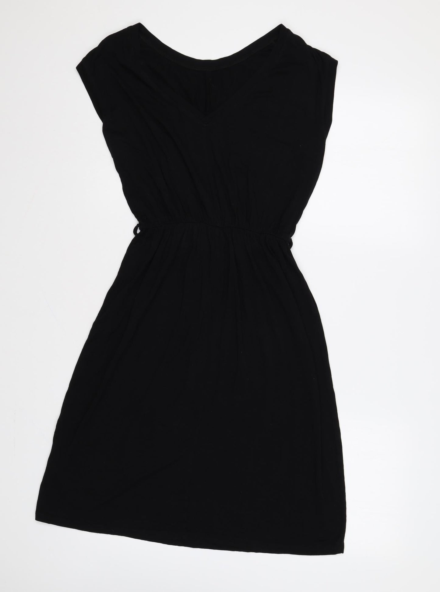 Dorothy Perkins Womens Black Polyester A-Line Size 8 Round Neck Pullover