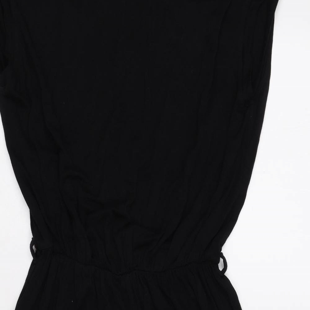 Dorothy Perkins Womens Black Polyester A-Line Size 8 Round Neck Pullover