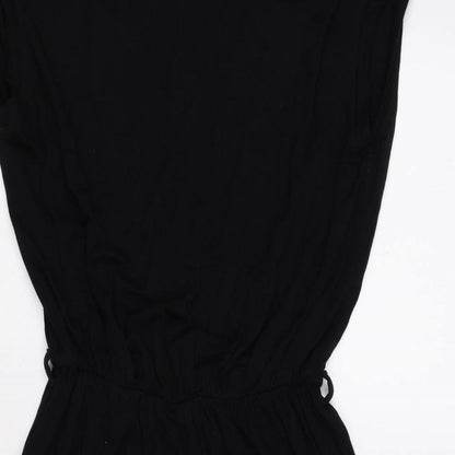 Dorothy Perkins Womens Black Polyester A-Line Size 8 Round Neck Pullover