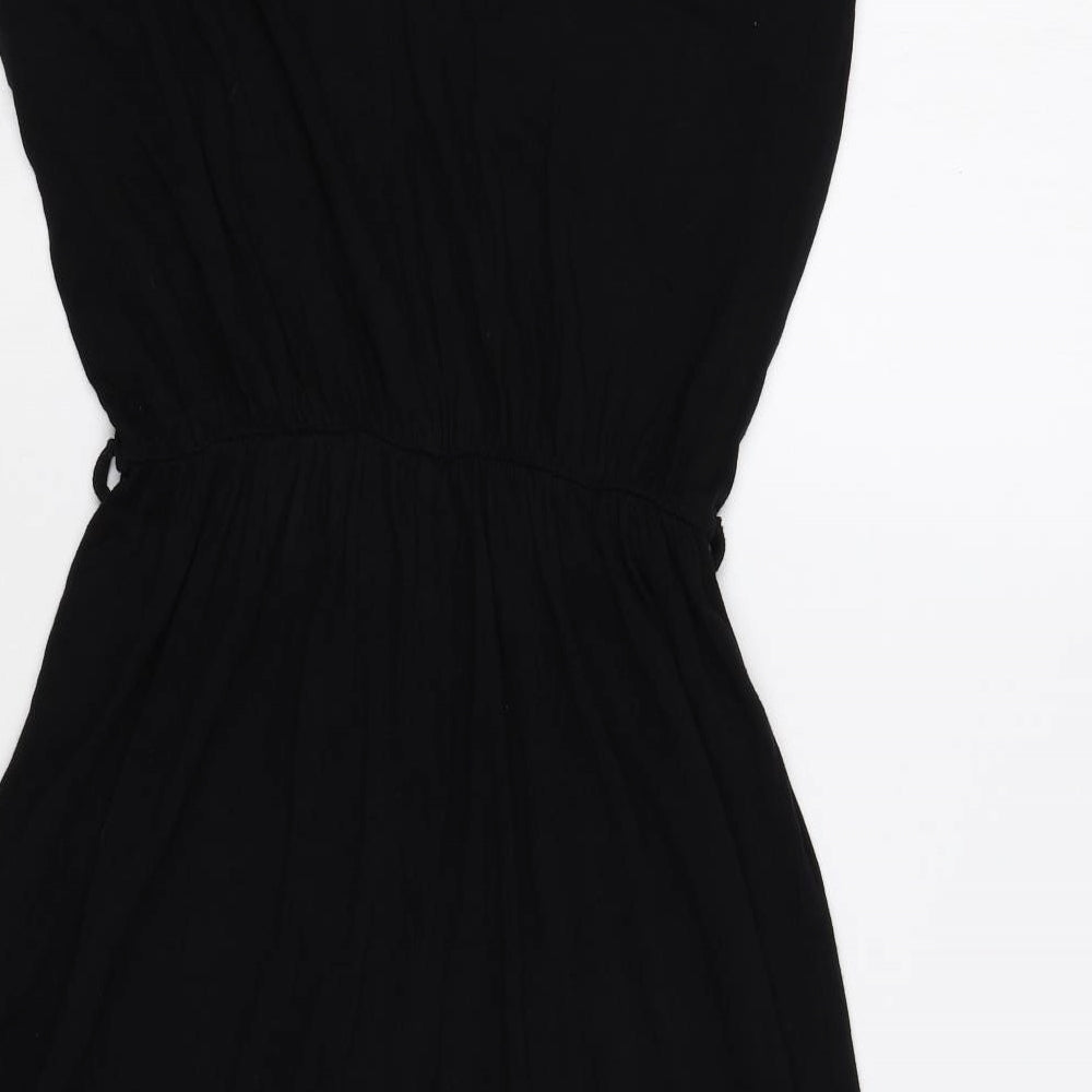 Dorothy Perkins Womens Black Polyester A-Line Size 8 Round Neck Pullover