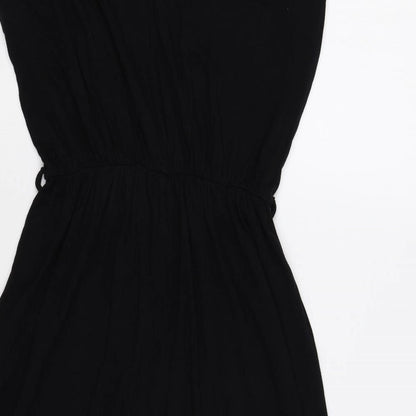 Dorothy Perkins Womens Black Polyester A-Line Size 8 Round Neck Pullover