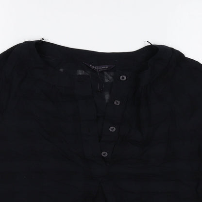 Womens UK Size 6 Marks and Spencer Black Basic Blouse
