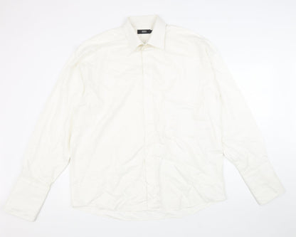 Mens UK Collar Size 16.5 Marks and Spencer Smart White  Dress Shirt